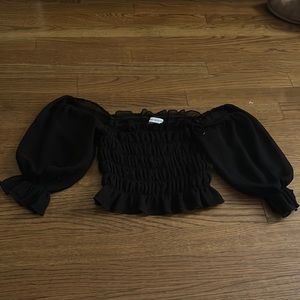 Black crop top